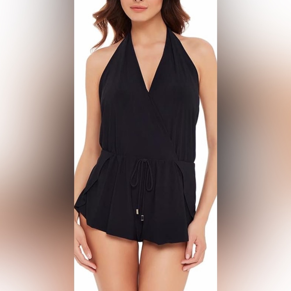 MagicSuit Bianca Romper NWT Black Bathing suit size 12